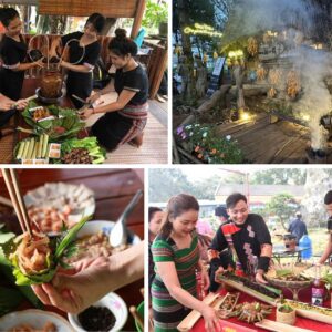 Giao lưu văn hóa ẩm thực cùng nhau trò chuyện quanh bếp lửa hồng