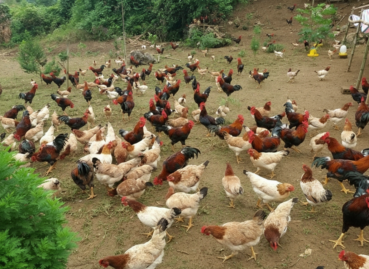 Gà thả vườn nướng Gia Lai